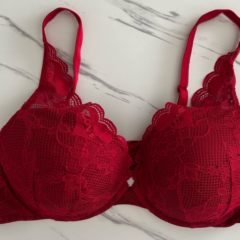 Torrid Red Lace Underwire Bra